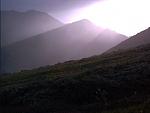 Alpenglow, view out my tent door.