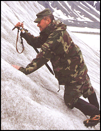 Figure 10-6. Ice ax in the dagger position.