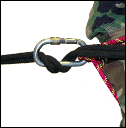 Figure 7-7. Proper hookup using carabiner wrap.