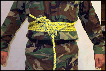 Figure 6-19. Tying-in with a bowline-on-a-coil.