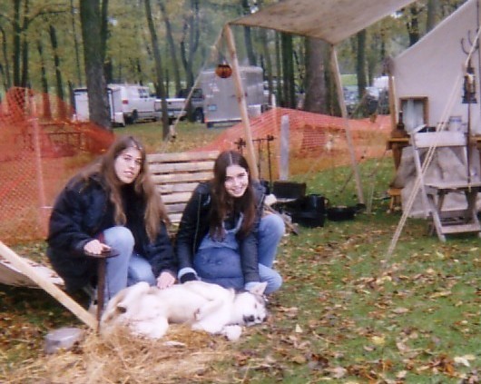Me and my friend with sled dog