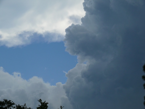 Afternoon thunderstorm coming in - from my front yard