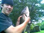 14 pound Bass I caught with handline- two years ago.