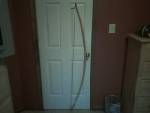 The bow. It is 68 inches long. I usually make 55-60 inch bows. This one has no heartwood on the belly becuase I had got it from a sapling. Very tight...