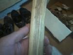 This is the sinew backing so far on my bow.