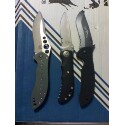 Left: Benchmade Skirmish
Center: Lonewolf Knives Dual Action Tactical
Right: Emerson Super Commander