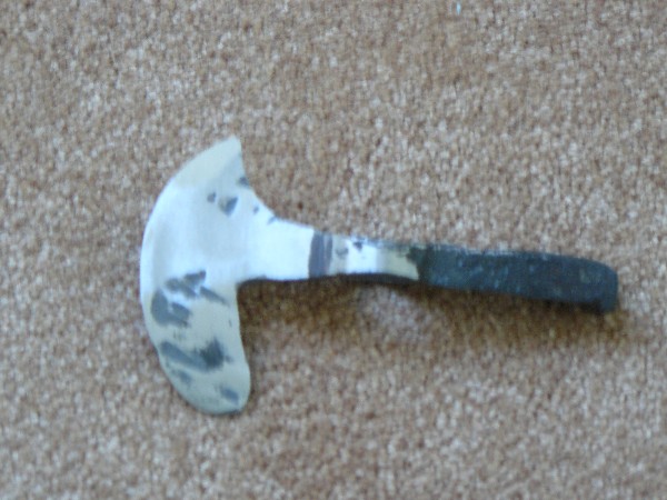 Tomahawk started to clean up the hawk, some of the tool marks will stay. They are a bit too deep.