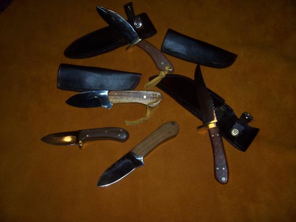 I was proud of most of this batch.  The fighter and the small iron wood handled knife both came out great!  This is a different fighter than from the other picture.