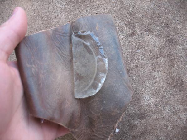 after using the hammer stone
